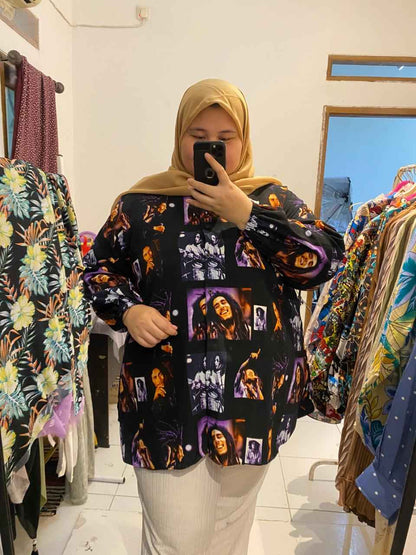 Yomi Official - Kemeja Katun VIP | Bob Marley