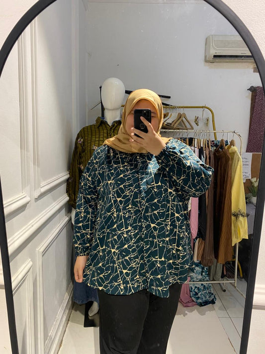 Yomi official - Kemeja Vellena | ABS Hijau