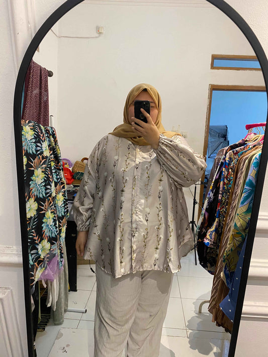 Yomi Official - Kemeja Santorini | Pearl Flower