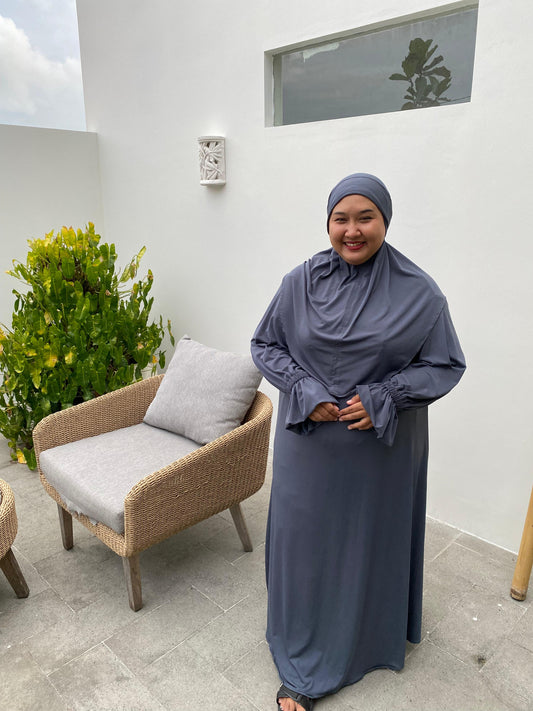 Yomi Official - Gamis Syar’i Dubai | Light Grey