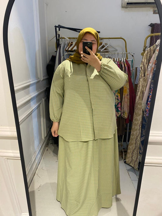 Yomi Official - Oneset Rok Twill | Hijau Cream