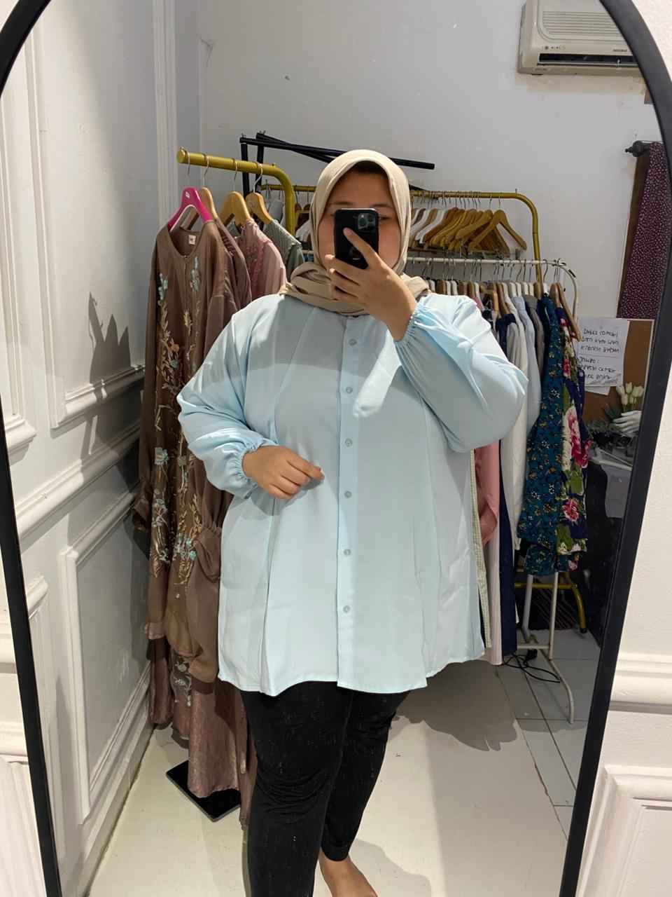 Yomi Official - Kemeja Dubai | Baby Blue