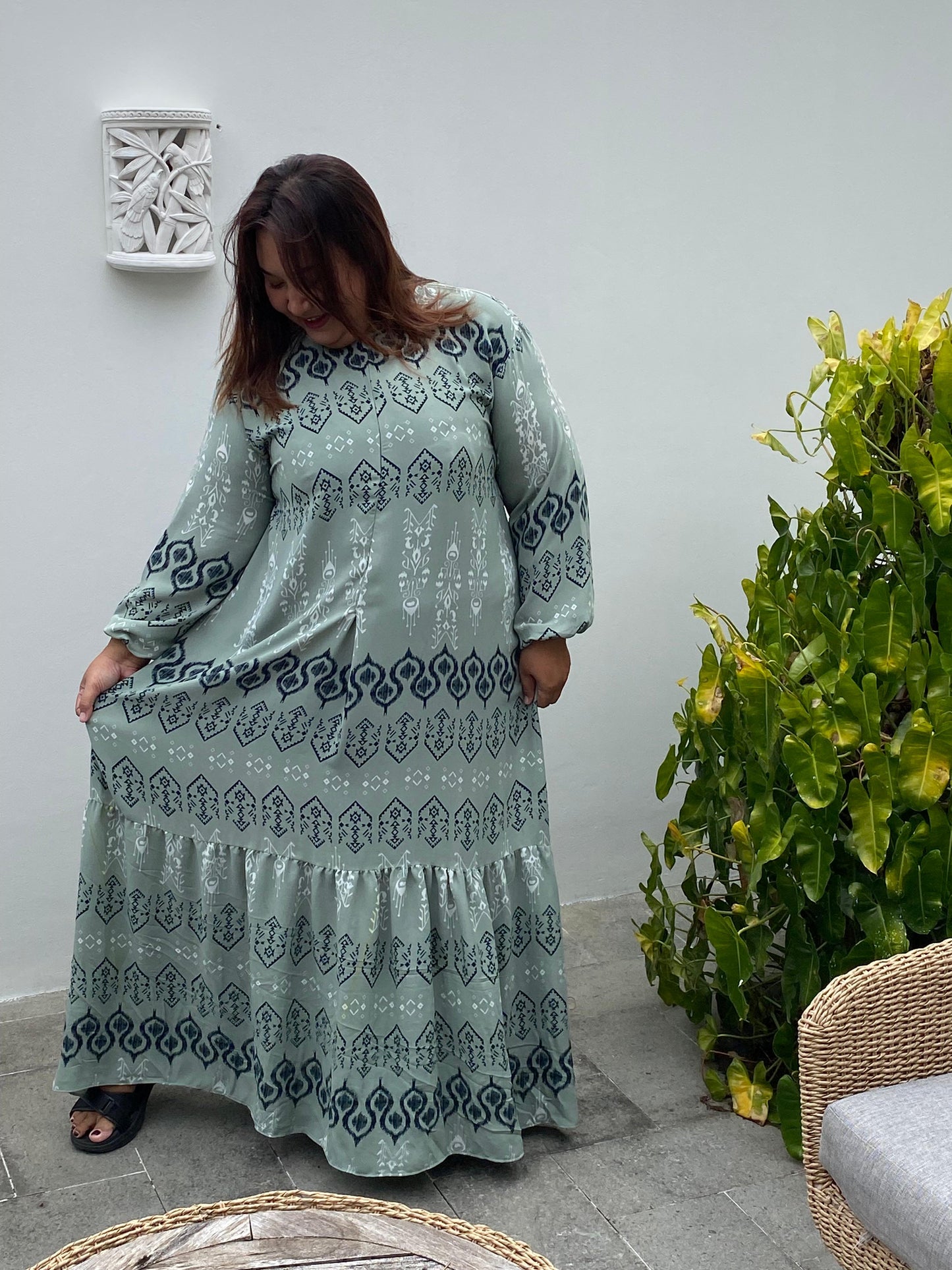 Yomi Official - Gamis Luna | Etnik Hijau