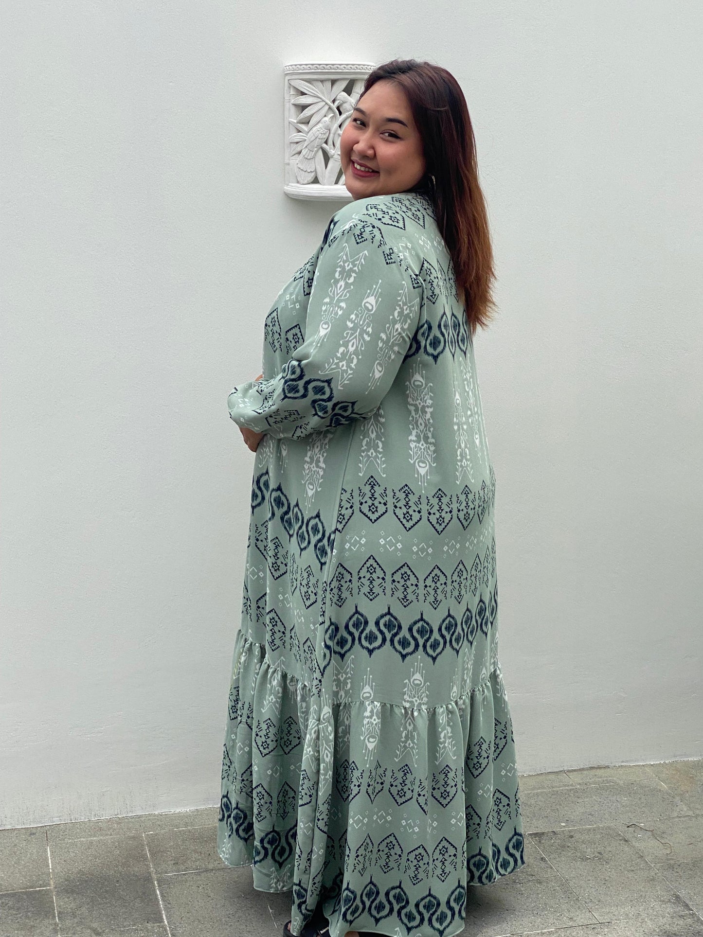 Yomi Official - Gamis Luna | Etnik Hijau