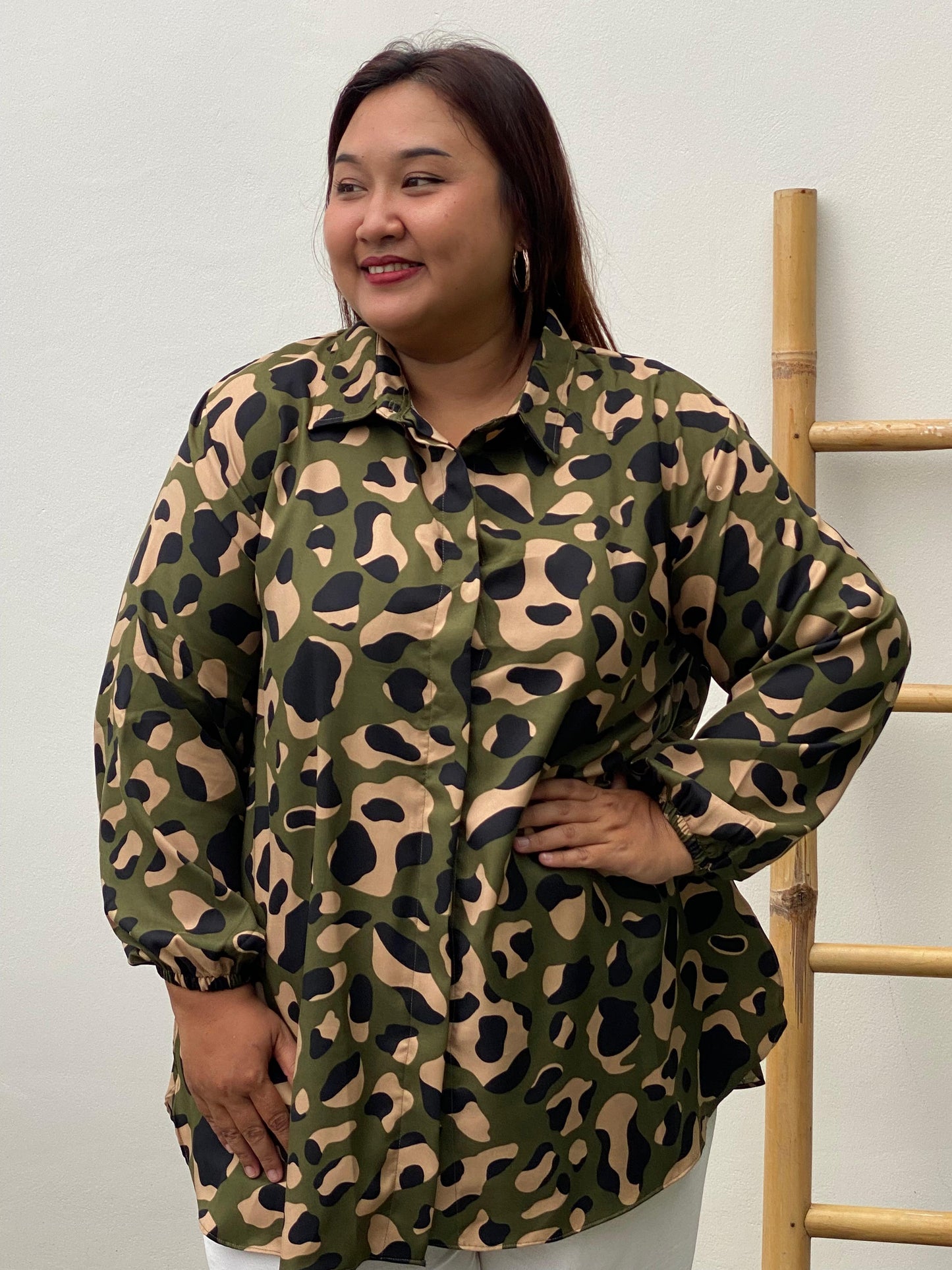 Yomi Official - Kemeja Vellena | Army