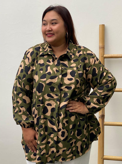 Yomi Official - Kemeja Vellena | Army