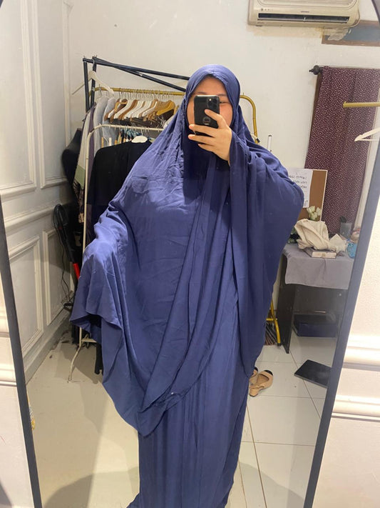 Yomi Official - Mukena Jumbo Polos | Navy