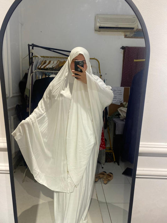 Yomi Official - Mukena Jumbo Polos | Putih