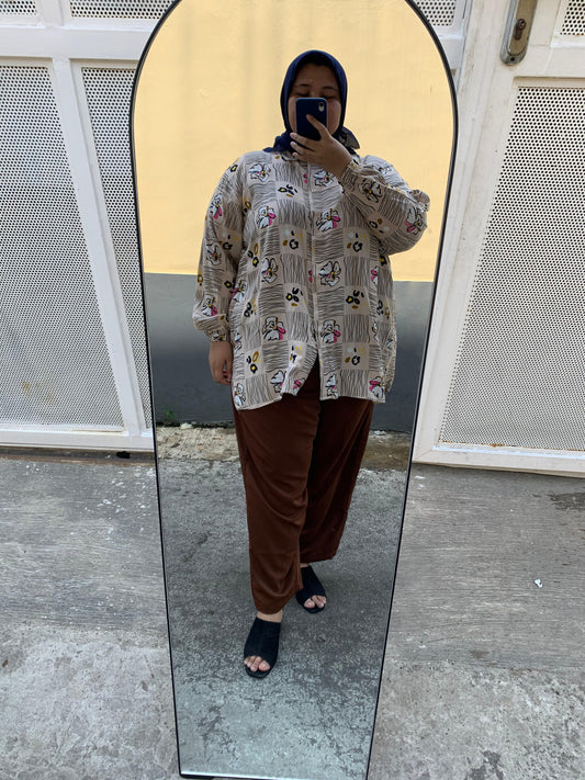 Yomi Official - Celana Jumbo Bangkok Premium | Coklat