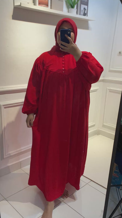 Gamis Air Flow Red