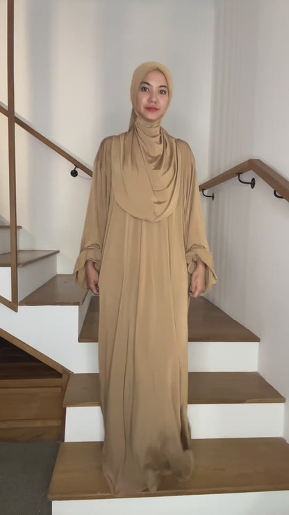 Gamis Syar’i Dubai Jumbo Cappucino Big Size
