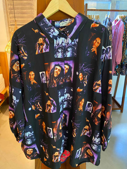 bob marley purple shirt