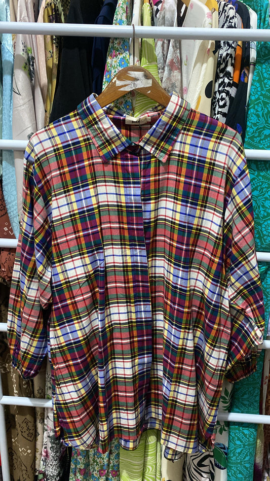 Kemeja Katun Flanel Colourful