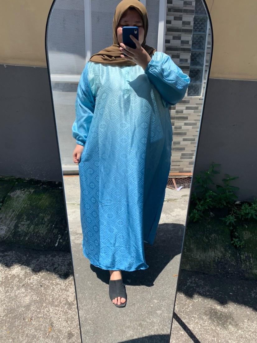 Gamis Sherin Jumbo Biru Pearl